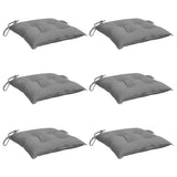 Chair Cushions 6 pcs Grey 40x40x7 cm Oxford Fabric - Side View