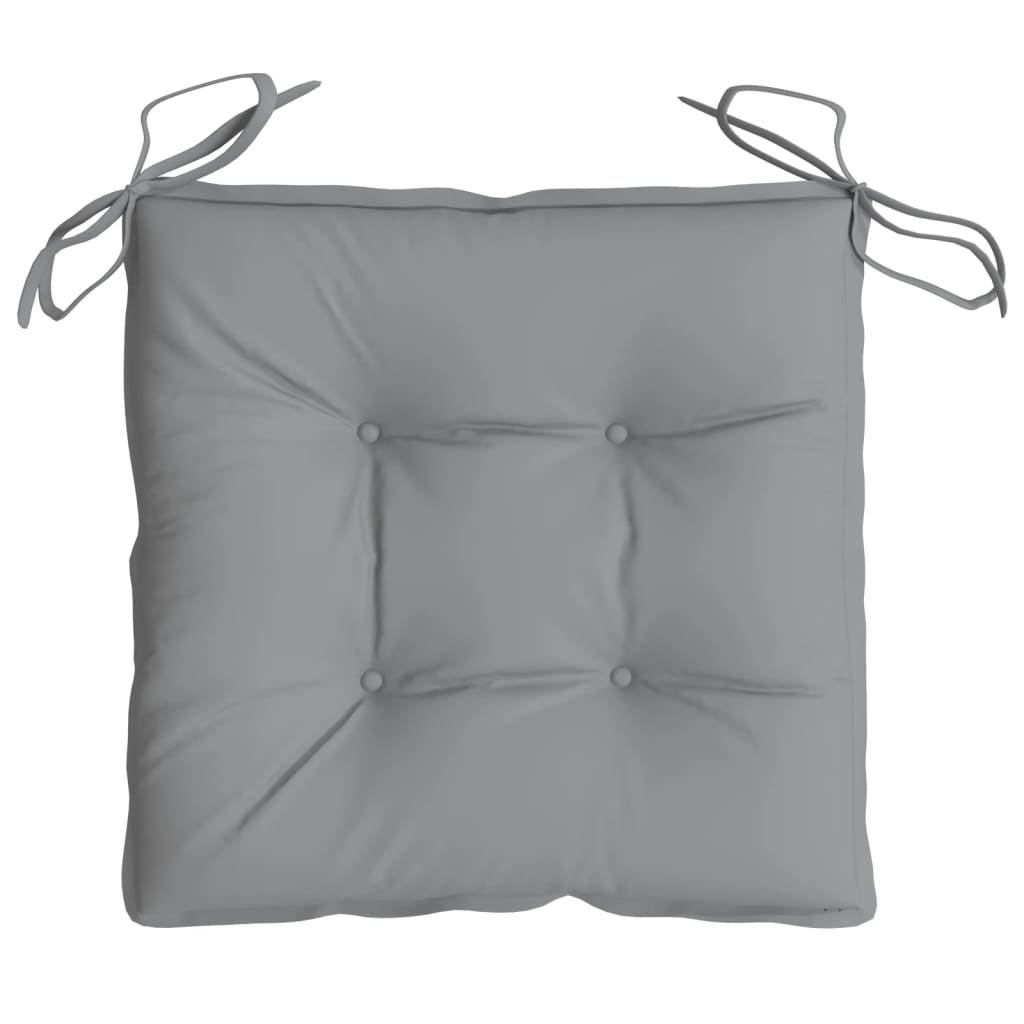 Chair Cushions 6 Pcs Grey 40x40x7 Cm Fabric