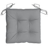 Chair Cushions 6 Pcs Grey 40x40x7 Cm Fabric