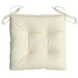 Chair Cushions 2 Pcs Cream White 40x40x7 Cm Fabric