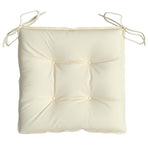 Chair Cushions 2 Pcs Cream White 40x40x7 Cm Fabric