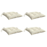 Chair Cushions 4 pcs Cream White 40x40x7 cm Oxford Fabric - Side View