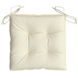 Chair Cushions 4 Pcs Cream White 40x40x7 Cm Fabric