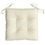 Chair Cushions 4 pcs Cream White 40x40x7 cm Oxford Fabric - Rear View