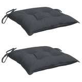 Chair Cushions 2 Pcs Anthracite 50x50x7 Cm Fabric