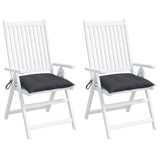 Chair Cushions 2 Pcs Anthracite 50x50x7 Cm Fabric