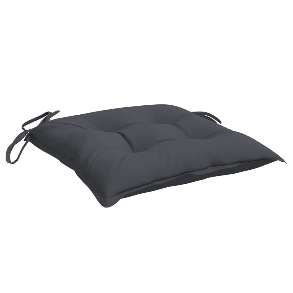 Chair Cushions 2 Pcs Anthracite 50x50x7 Cm Fabric