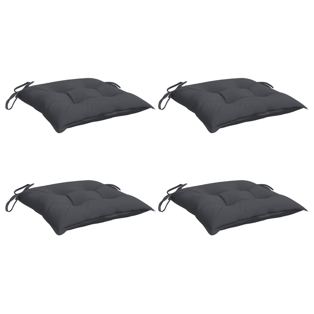 Chair Cushions 4 Pcs Anthracite 50x50x7 Cm Fabric