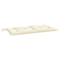 Garden Bench Cushion Cream White 100x50x7 Cm Fabric