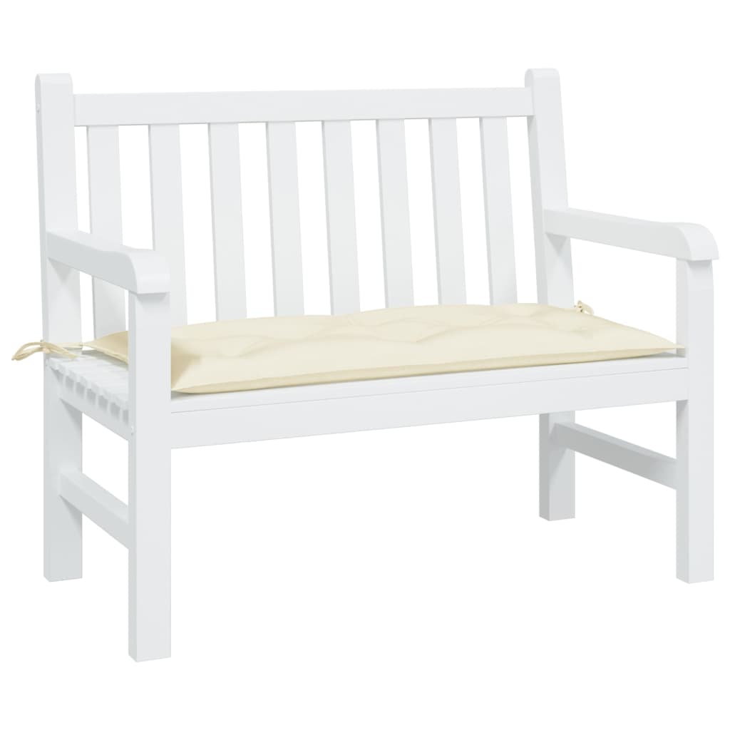 Garden Bench Cushion Cream White 100x50x7 Cm Fabric