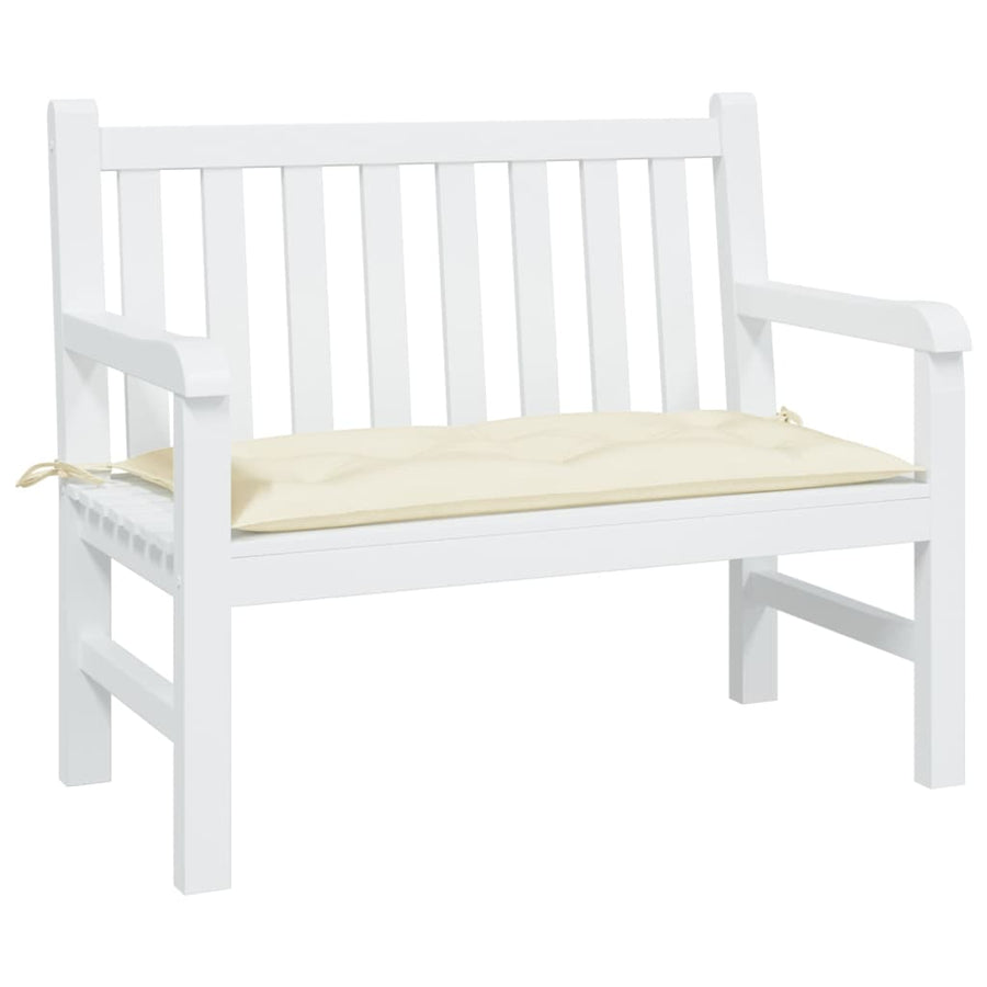 Garden Bench Cushion Cream White 100x50x7 Cm Fabric