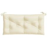 Garden Bench Cushion Cream White 100x50x7 Cm Fabric