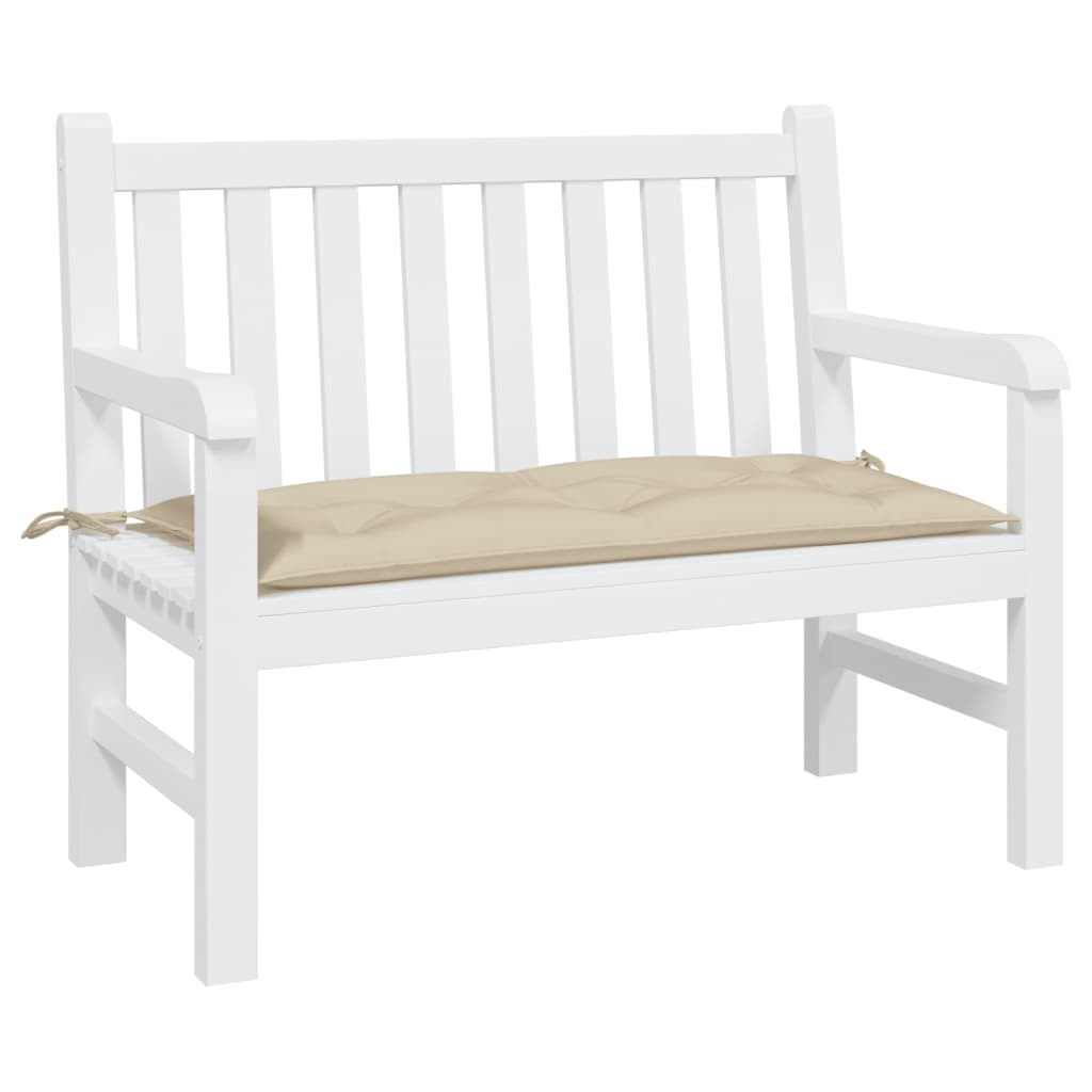 Garden Bench Cushion Beige 100x50x7 Cm Fabric