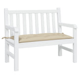 Garden Bench Cushion Beige 100x50x7 Cm Fabric