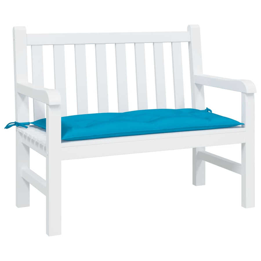 Garden Bench Cushion Light Blue 100x50x7 Cm Fabric