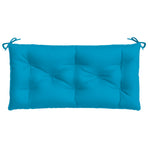 Garden Bench Cushion Light Blue 100x50x7 Cm Fabric