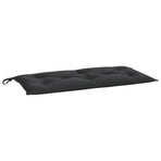 Garden Bench Cushion Black 100x50x7 Cm Fabric