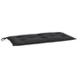 Garden Bench Cushion Black 100x50x7 Cm Fabric