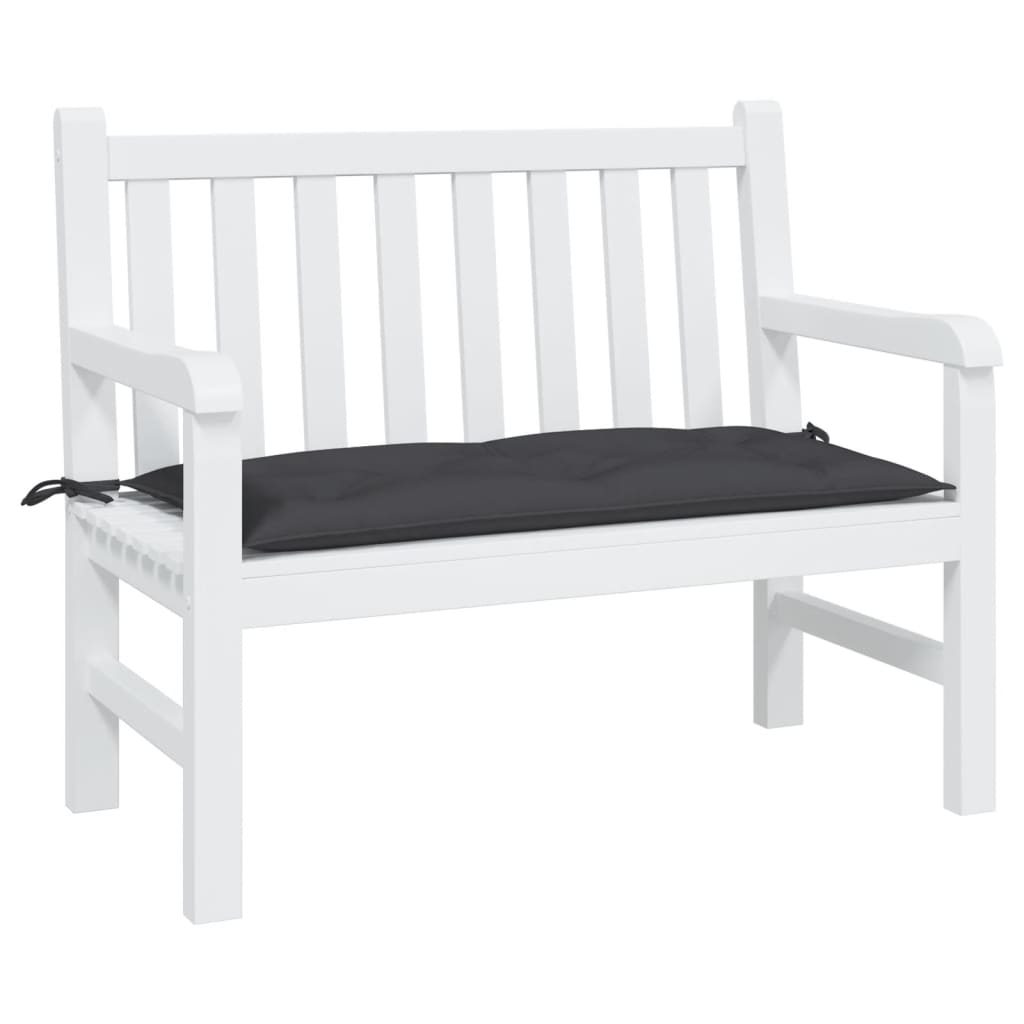 Garden Bench Cushion Black 100x50x7 Cm Fabric