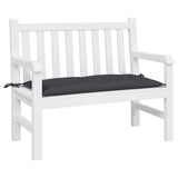 Garden Bench Cushion Black 100x50x7 Cm Fabric