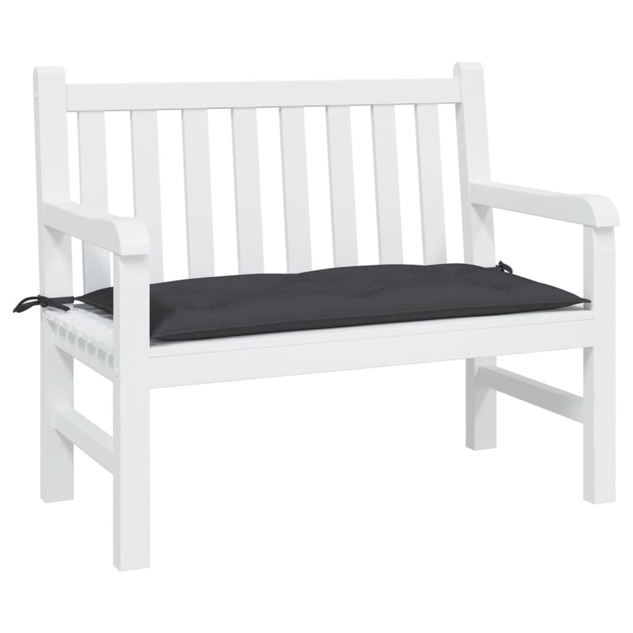 Garden Bench Cushion Black 100x50x7 Cm Fabric