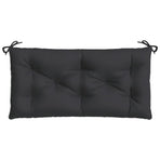 Garden Bench Cushion Black 100x50x7 Cm Fabric