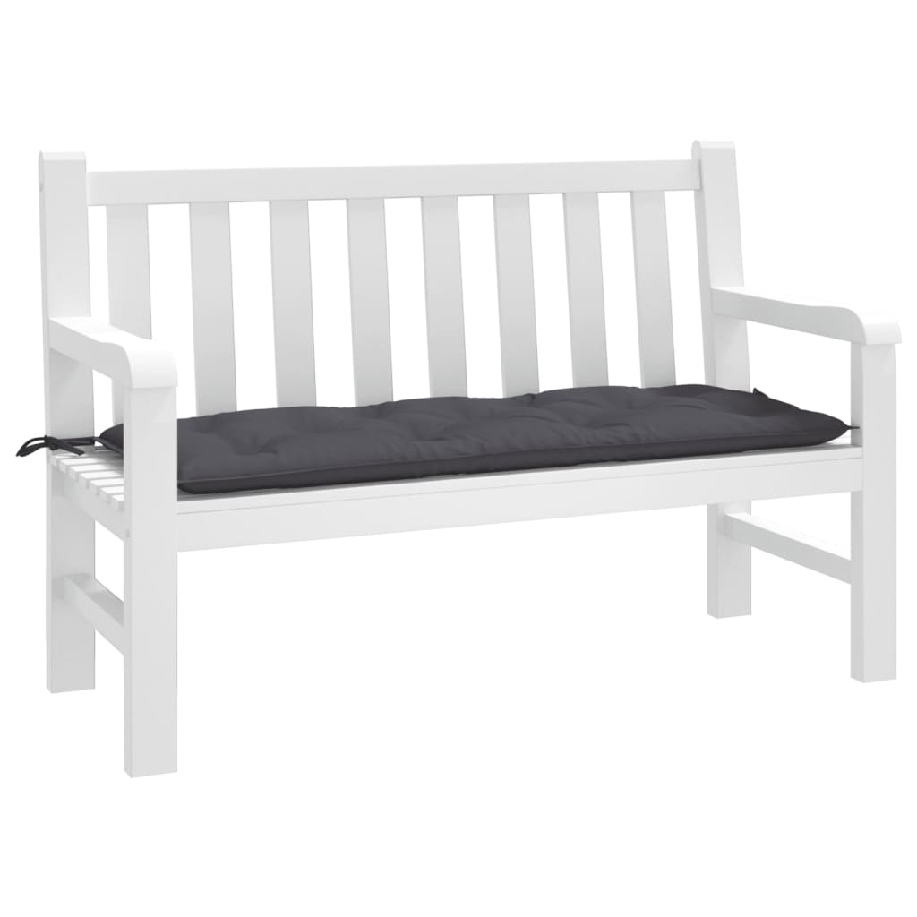 Garden Bench Cushion Anthracite 120x50x7 Cm Fabric