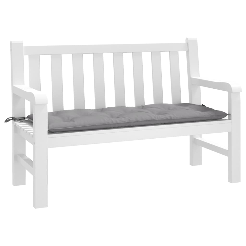 Garden Bench Cushion Grey 120x50x7 Cm Fabric