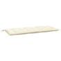 Garden Bench Cushion Cream White 120x50x7 Cm Fabric