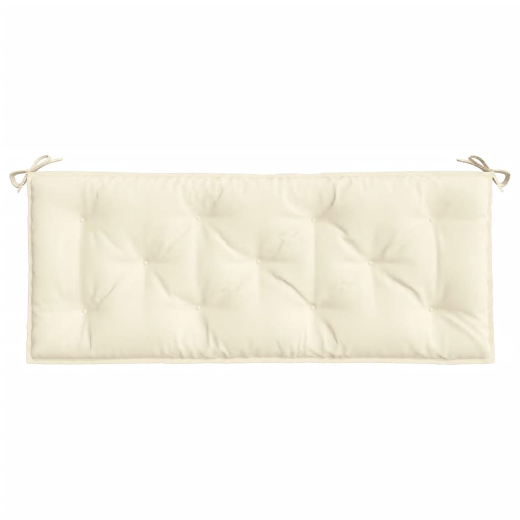 Garden Bench Cushion Cream White 120x50x7 Cm Fabric