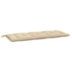 Garden Bench Cushion Beige 120x50x7 Cm Fabric