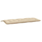 Garden Bench Cushion Beige 120x50x7 Cm Fabric
