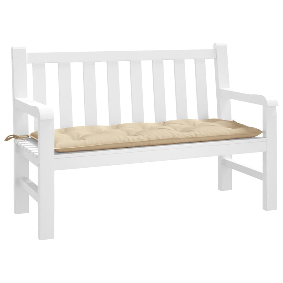 Garden Bench Cushion Beige 120x50x7 Cm Fabric