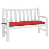 Garden Bench Cushion Red 120x50x7 cm Oxford Fabric - Side View