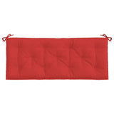 Garden Bench Cushion Red 120x50x7 cm Oxford Fabric - Top-Down View