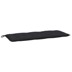 Garden Bench Cushion Black 120x50x7 Cm Fabric