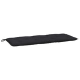 Garden Bench Cushion Black 120x50x7 Cm Fabric