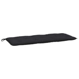 Garden Bench Cushion Black 120x50x7 cm Oxford Fabric - Front View