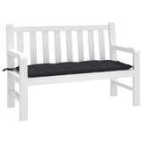 Garden Bench Cushion Black 120x50x7 Cm Fabric