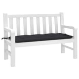 Garden Bench Cushion Black 120x50x7 cm Oxford Fabric - Side View