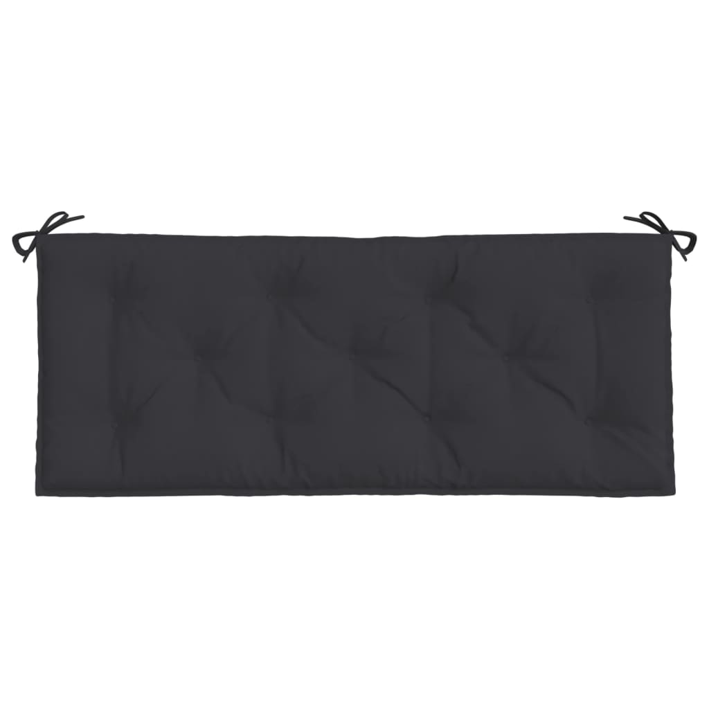 Garden Bench Cushion Black 120x50x7 Cm Fabric