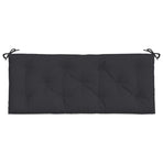 Garden Bench Cushion Black 120x50x7 Cm Fabric