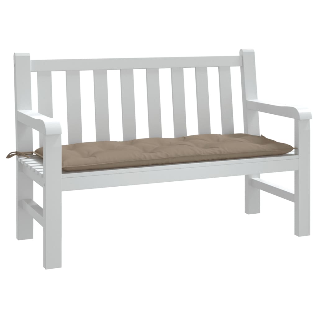 Garden Bench Cushion Taupe 120x50x7 Cm Fabric