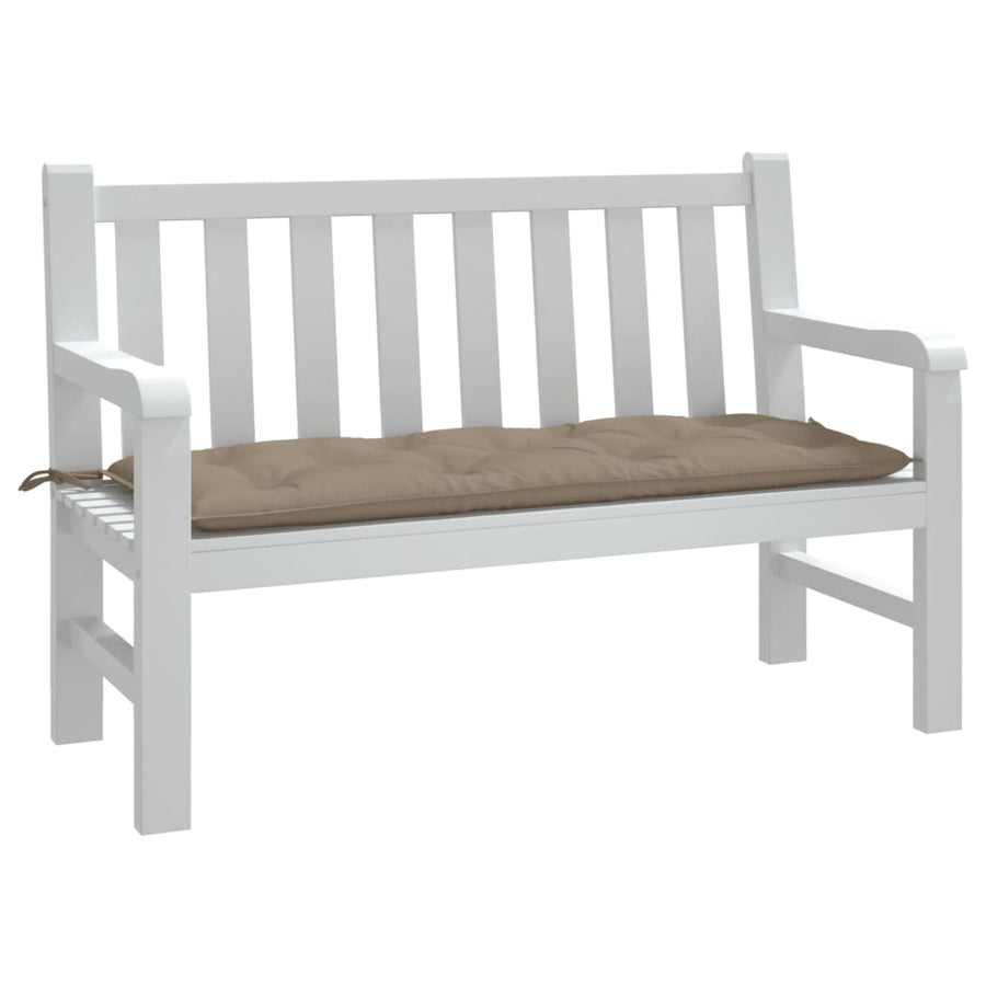Garden Bench Cushion Taupe 120x50x7 Cm Fabric