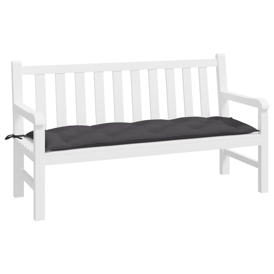 Garden Bench Cushion Anthracite 150x50x7 Cm Fabric