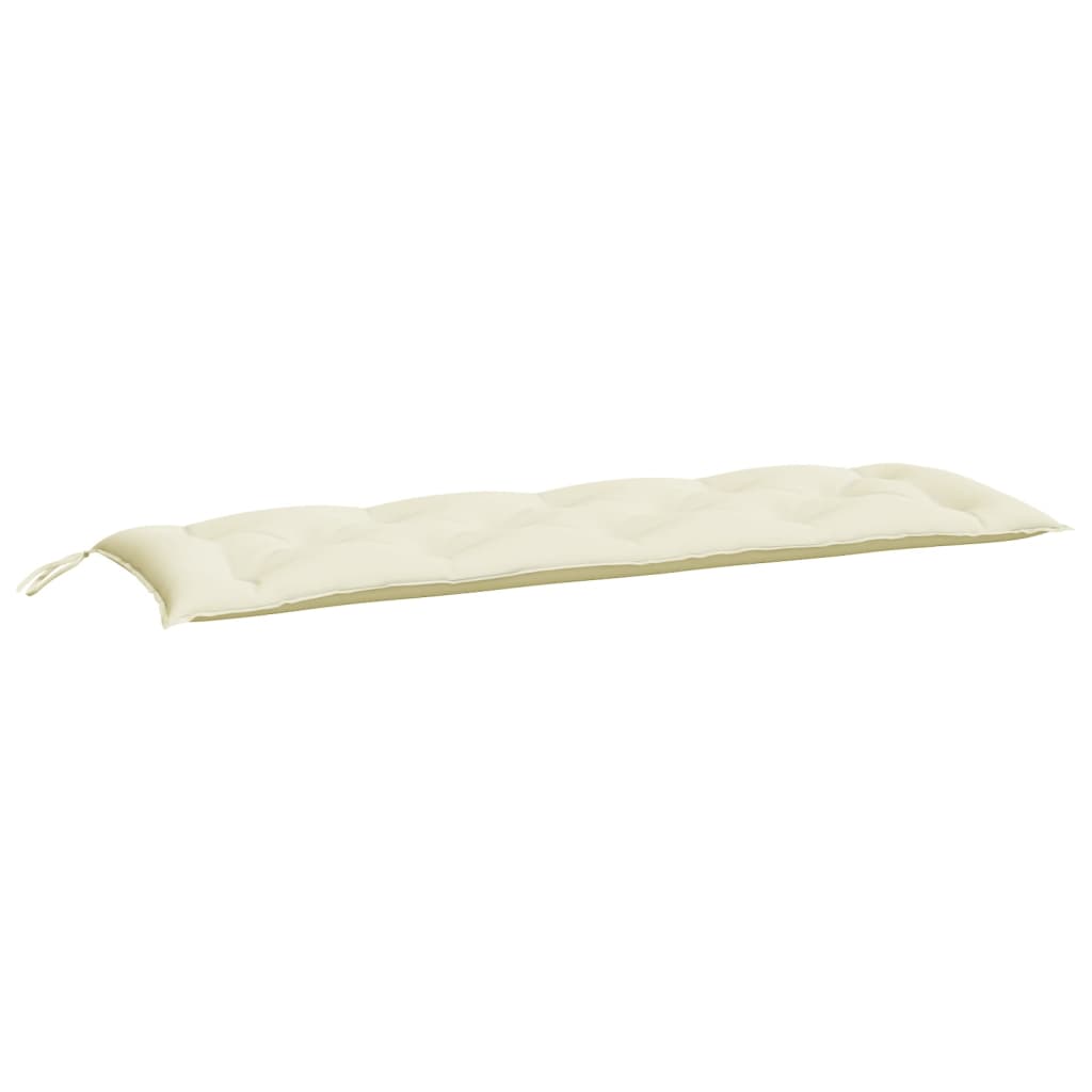 Garden Bench Cushion Cream White 150x50x7 Cm Fabric
