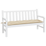 Garden Bench Cushion Beige 150x50x7 cm Oxford Fabric - Side View