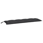 Garden Bench Cushion Black 150x50x7 Cm Fabric
