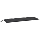 Garden Bench Cushion Black 150x50x7 Cm Fabric