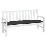 Garden Bench Cushion Black 150x50x7 Cm Fabric